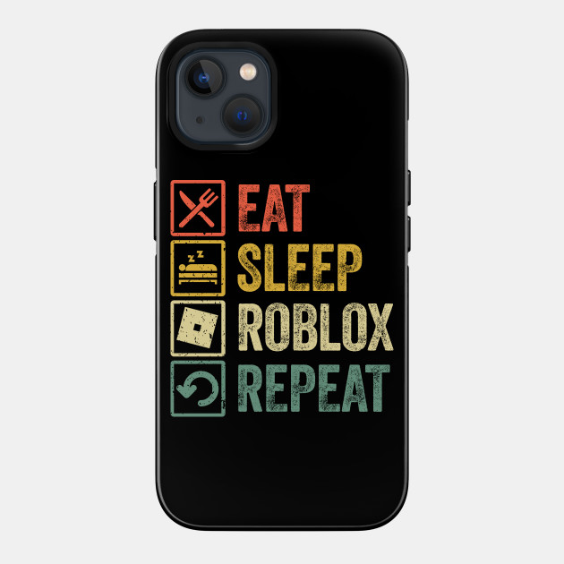 Funny eat sleep Roblox repeat retro vintage
